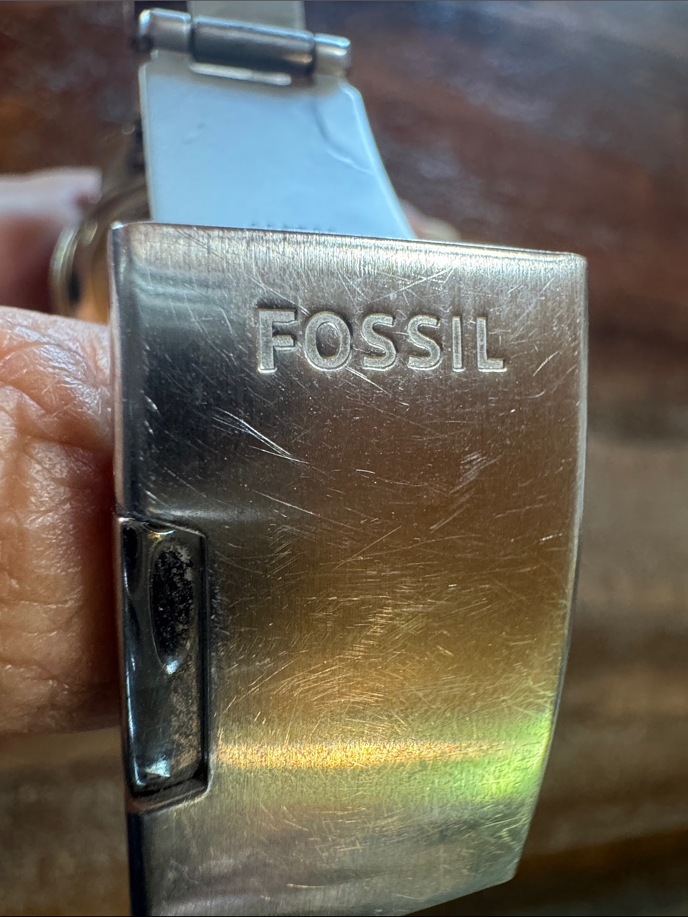 Fossil Silver Bracelet Watch with White Dial and Rose Gold Accents - Picture 7 of 9